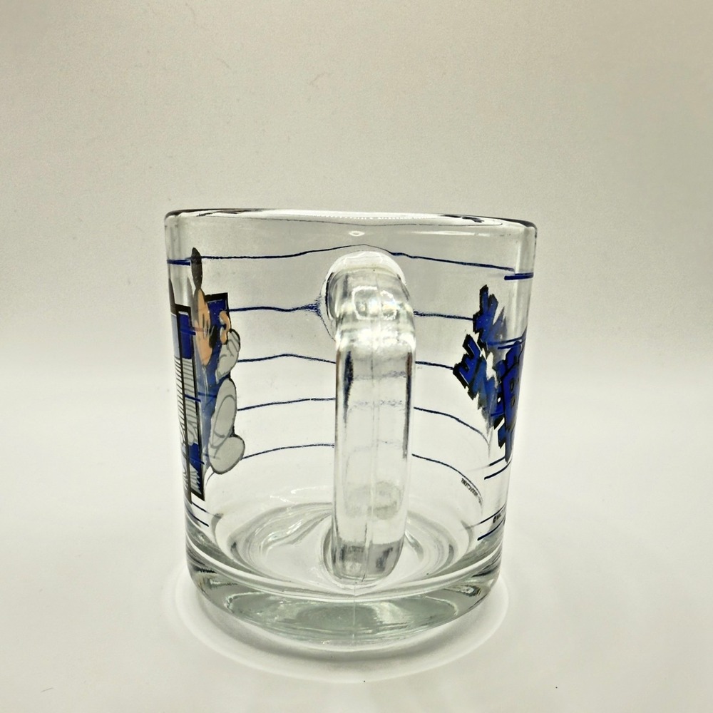 Vintage Disney Mickey Mouse Break Time Glass Mug Anchor Hocking USA - Picture 3 of 9